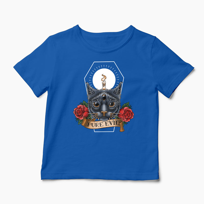 Tricou Pisica Pure Evil - Copii-Albastru Regal